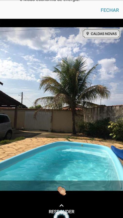 Otima Casa Caldas Novas 2 Km Do Centro Para Ate 14 Pesssoas Com Piscina Aquecida, Churrrasqueira, Wifi Buitenkant foto